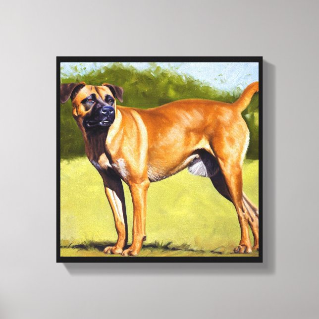 Black Mouth Cur Hund Leinwanddruck (Vorderseite)