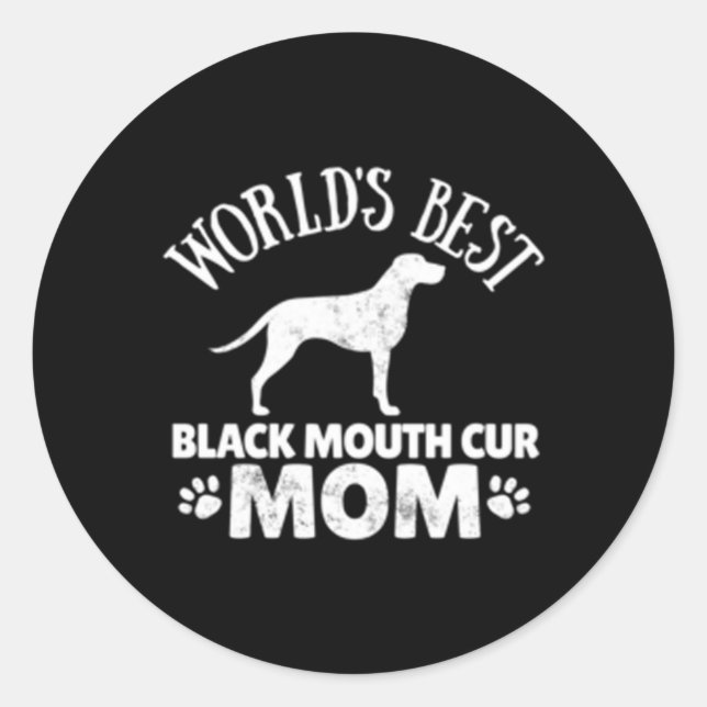 Black Mouth Cur Runder Aufkleber (Vorderseite)