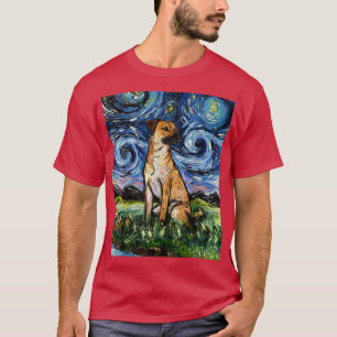 Black Mouth Cur Starry Night Dog Frische Pasta mac T-Shirt