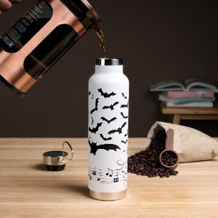 Black Music Bats Design Trinkflasche
