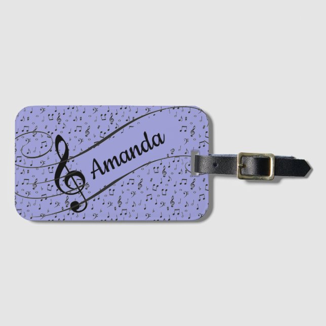 Black Musical personalisiert Gepäckanhänger (Vorderseite (Horizontal))
