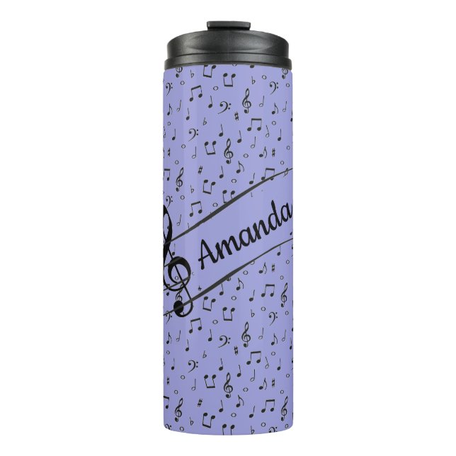 Black Musical personalisiert Thermosbecher (Vorderseite)