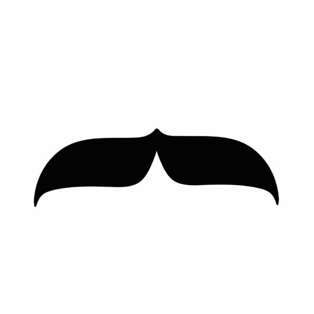 Black Mustache Freistehende Fotoskulptur (Vorne)
