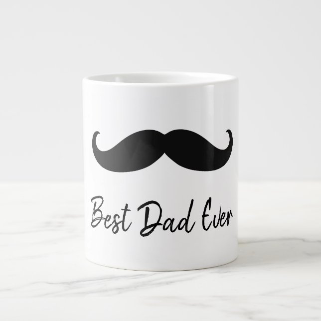 Black Mustache Jumbo-Tasse (Vorderseite)