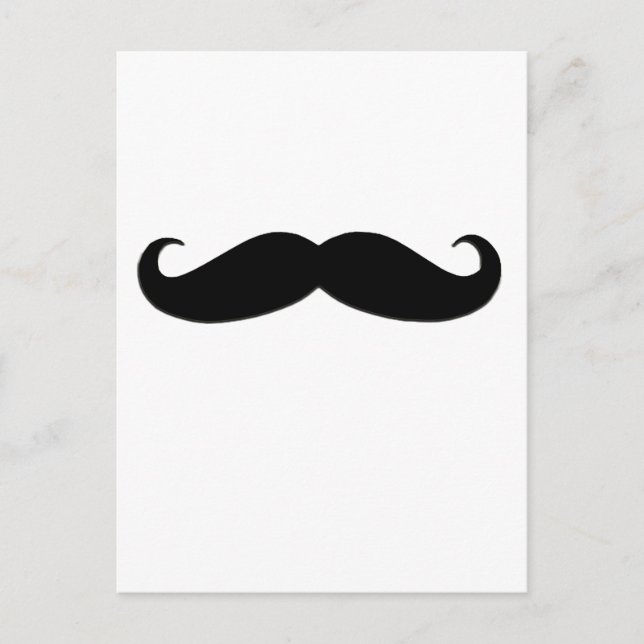 Black Mustache oder Black Mustache für Fun Geschen Postkarte (Vorderseite)