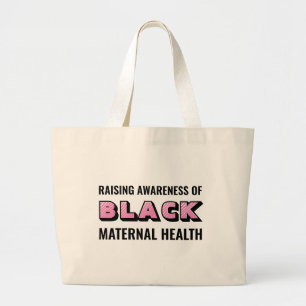 Black Müttergesundheit Awareness Tote Bag Jumbo Stoffbeutel