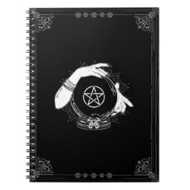 Black Mystic Fortune Teller Mystical Crystal Ball Notizblock