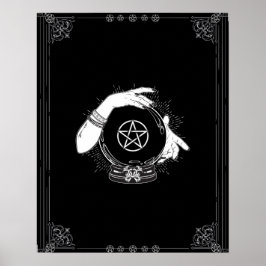 Black Mystic Fortune Teller Mystical Crystal Ball Poster