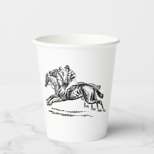 BLACK n WHITE DERBY PARTY PAPER CUP Pappbecher (Vorderseite)