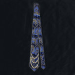 Black Navy und Gold Vintag Paisley Peacock Krawatte<br><div class="desc">Navy Blue Black und Gold Mehndi Indian Paisley Vintag Peacock Wedding Party Krawatte Für die Typ. Vater der Braut, Vater des Grooms, Trauzeuge, Trauzeuge und Bräutigam. Retro Paisley Wedding Design. Vintag Inspiriert Paisley Ästhetik Mehndi Indian Paisley Wedding Krawatte. Auch perfekt für die Art Deko Art Nouveau Roaring 20er Great Gatsby...</div>