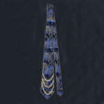 Black Navy und Gold Vintag Paisley Peacock Krawatte<br><div class="desc">Navy Blue Black und Gold Mehndi Indian Paisley Vintag Peacock Wedding Party Krawatte Für die Typ. Vater der Braut, Vater des Grooms, Trauzeuge, Trauzeuge und Bräutigam. Retro Paisley Wedding Design. Vintag Inspiriert Paisley Ästhetik Mehndi Indian Paisley Wedding Krawatte. Auch perfekt für die Art Deko Art Nouveau Roaring 20er Great Gatsby...</div>