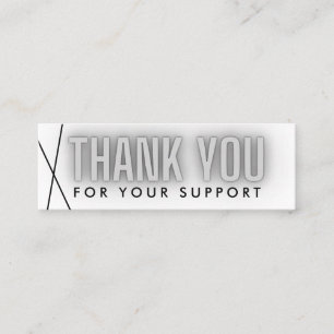 Black Neon Vielen Dank Geometric Media Insert Mini Visitenkarte