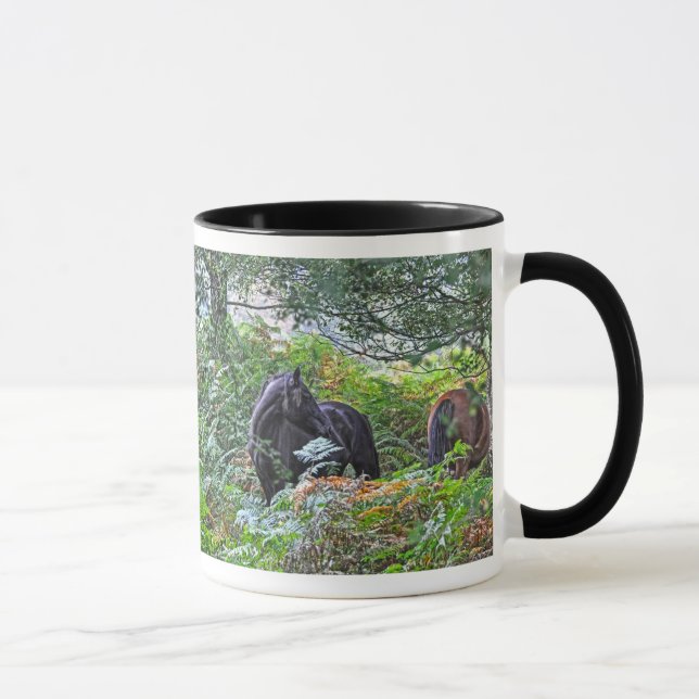 Black New Forest Pony Hampshire, England Tasse (Rechts)