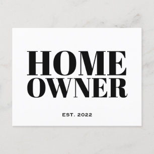 Black New Homeeigner Real Anwesen Postkarte