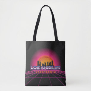 Black New Wave Retro 80er Los Angeles Tote Bag Tasche