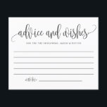 Black Niedlich Calligraphy Wedding Advice and Wish<br><div class="desc">Frag den Gästen mit dieser individuell gestaltbaren Beratungskarte ihre Ratschläge und Wünsche zu geben. Es zeichnet sich durch eine moderne schwarze Kalligraphie und ein skurriles Konfetti-Muster aus. Personalisieren Sie Ihre persönlichen Daten, indem Sie Ihre eigenen Daten hinzufügen. Sie können auch das Hinterbild in ein Foto oder ein anderes Bild ändern....</div>