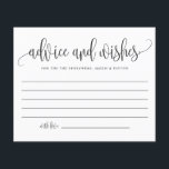 Black Niedlich Calligraphy Wedding Advice and Wish<br><div class="desc">Frag den Gästen mit dieser individuell gestaltbaren Beratungskarte ihre Ratschläge und Wünsche zu geben. Es zeichnet sich durch eine moderne schwarze Kalligraphie und ein skurriles Konfetti-Muster aus. Personalisieren Sie Ihre persönlichen Daten, indem Sie Ihre eigenen Daten hinzufügen. Sie können auch das Hinterbild in ein Foto oder ein anderes Bild ändern....</div>