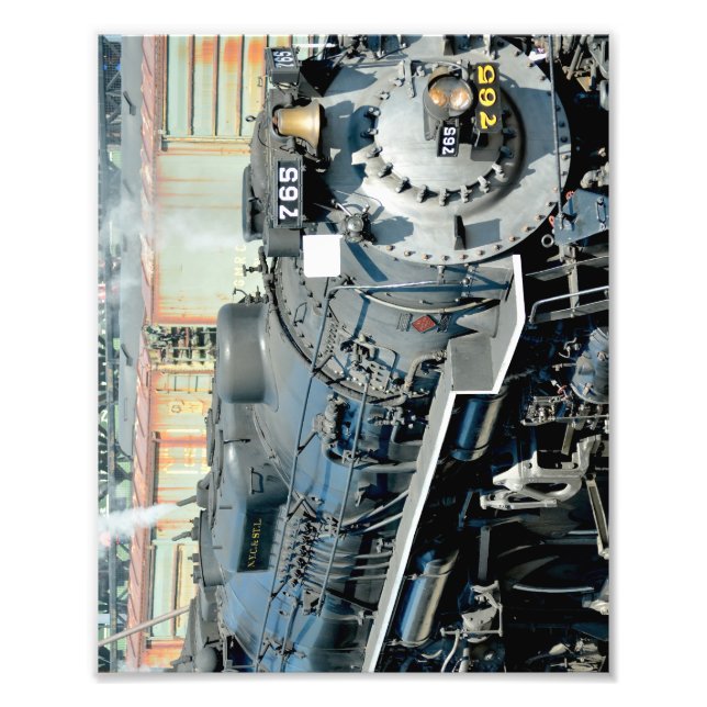 Black Nikel Plate Road 765 Dampflokomotive Train Fotodruck (Vorne)
