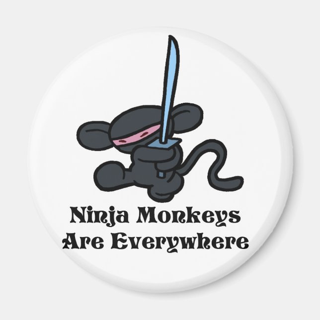 Black Ninja Kick Magnet (Vorne)