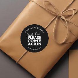 Black Noir Vintag Inspiriert Danke Runder Aufkleber