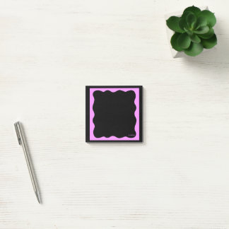 Black Notes with Squiggly Pink Frame  Post-it Klebezettel