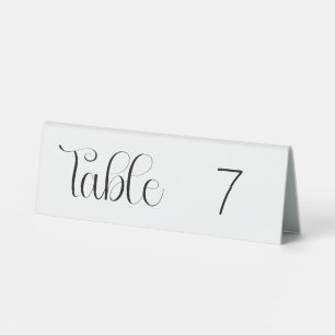Black Number 6x2 Table Zelt Sign Tischaufsteller