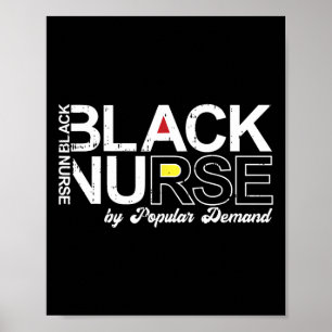 Black Nurse Black History Monat Männer Frauen ernä Poster