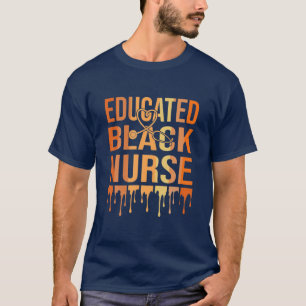 Black Nurse Melanin Nurse Erziehungsgeschichte T-Shirt