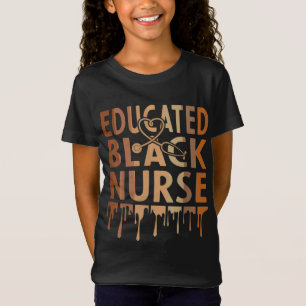 Black Nurse Melanin Nurse Erziehungsgeschichte T-Shirt