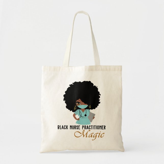 Black Nurse Practitioner Magic Nurse Women 2021 Tragetasche (Vorne)
