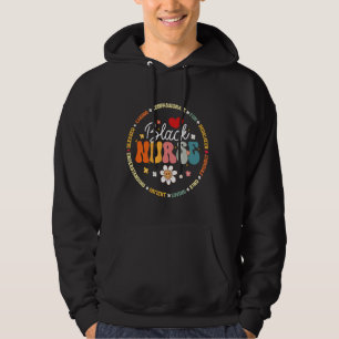 Black Nurse Woman Magic Afro Melanin Queen Black H Hoodie