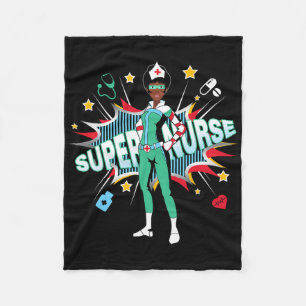 Black Nurses Rock Shirt Super Hero Funny Black Rn Fleecedecke