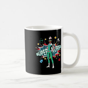 Black Nurses Rock Shirt Super Hero Funny Black Rn Kaffeetasse