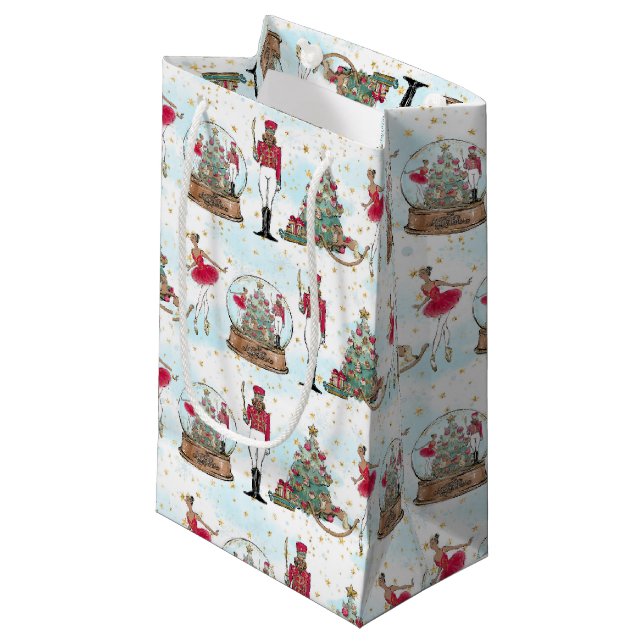 Black Nutcracker Ballet Geschenktasche Kleine Geschenktüte (Vorderseite Schrägansicht)