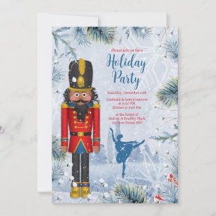Black Nutcracker Ballet Weihnachtsfeier Einladung