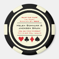 Black Off White Poker Casino Save the Date