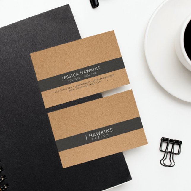 Black Olive ・ Elevate Kraft Paper Minimalistisch Visitenkarte (Von Creator hochgeladen)