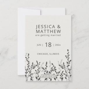 Black Olive ・ Rustikale Wildblume Hochzeit Save The Date