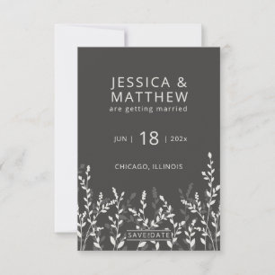 Black Olive ・ Rustikale Wildblume Hochzeit Save The Date