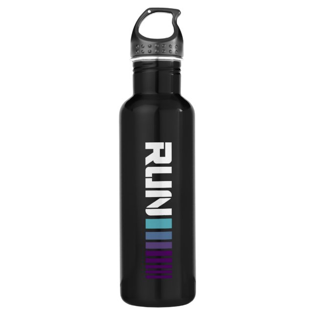 Black Ombré führt aktive Sportarten aus Trinkflasche (Vorderseite)