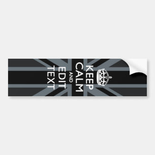 Black on Black Behalt Calm Personalisiert Union Ja Autoaufkleber