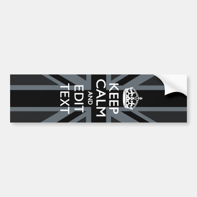 Black on Black Behalt Calm Personalisiert Union Ja Autoaufkleber (Vorne)