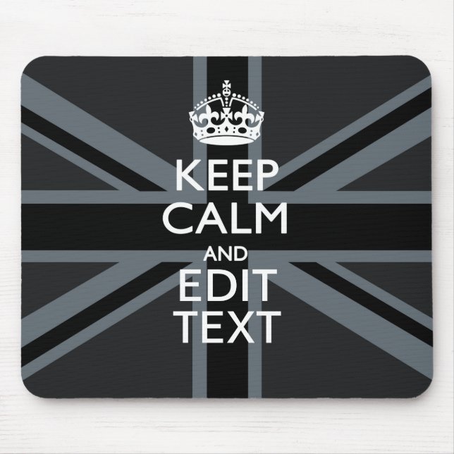 Black on Black Behalt Calm Personalisiert Union Ja Mousepad (Vorne)
