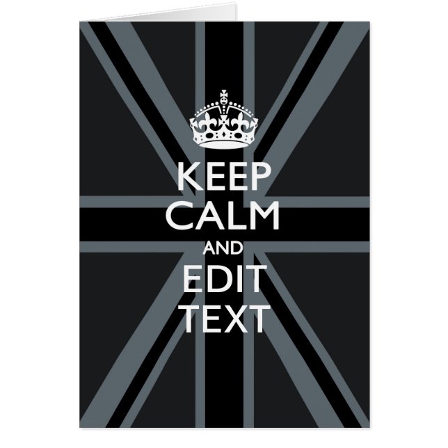 Black on Black Behalt Calm und Ihre Text Union Jac (Vorne)
