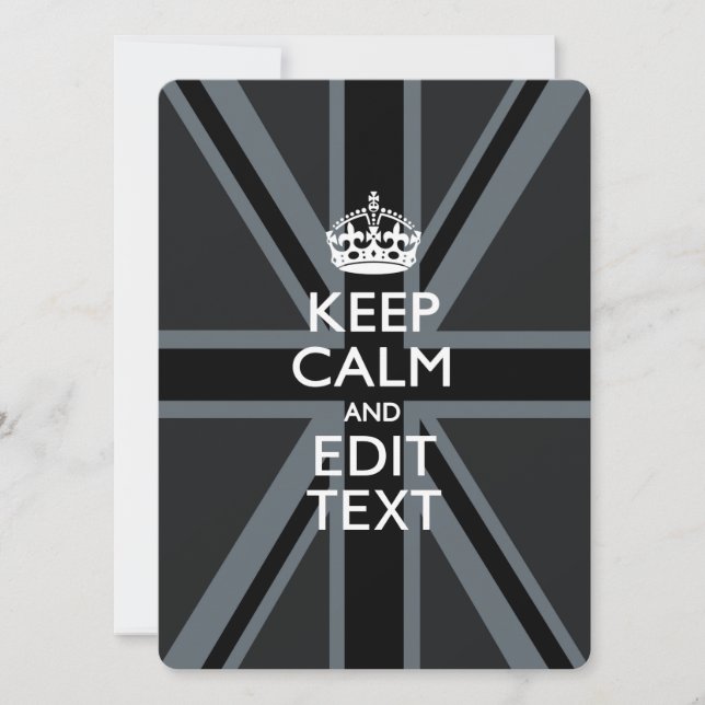 Black on Black Behalt Calm und Ihre Text Union Jac (Vorderseite)