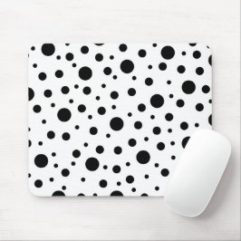 Black on White Polka Dot Pattern Baby Blanket Tasc Mousepad