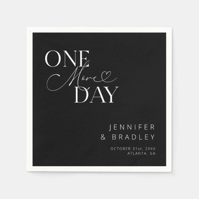 Black One Day Probe Dinner Serviette (Vorderseite)