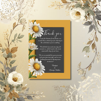 black onyx simple orange Vintage Elegance Dankeskarte