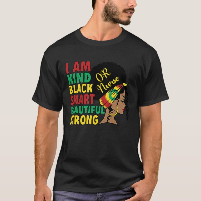 Black Operating Room Nurse African American OR Nur T-Shirt (Vorderseite)