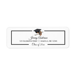 Black Orange Abschluss Class Cap & Tassel-Adresse